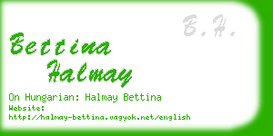 bettina halmay business card